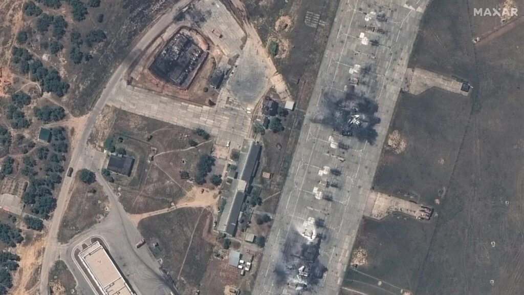 Russian jets at Crimean airport are destroyed, according to satellite photos